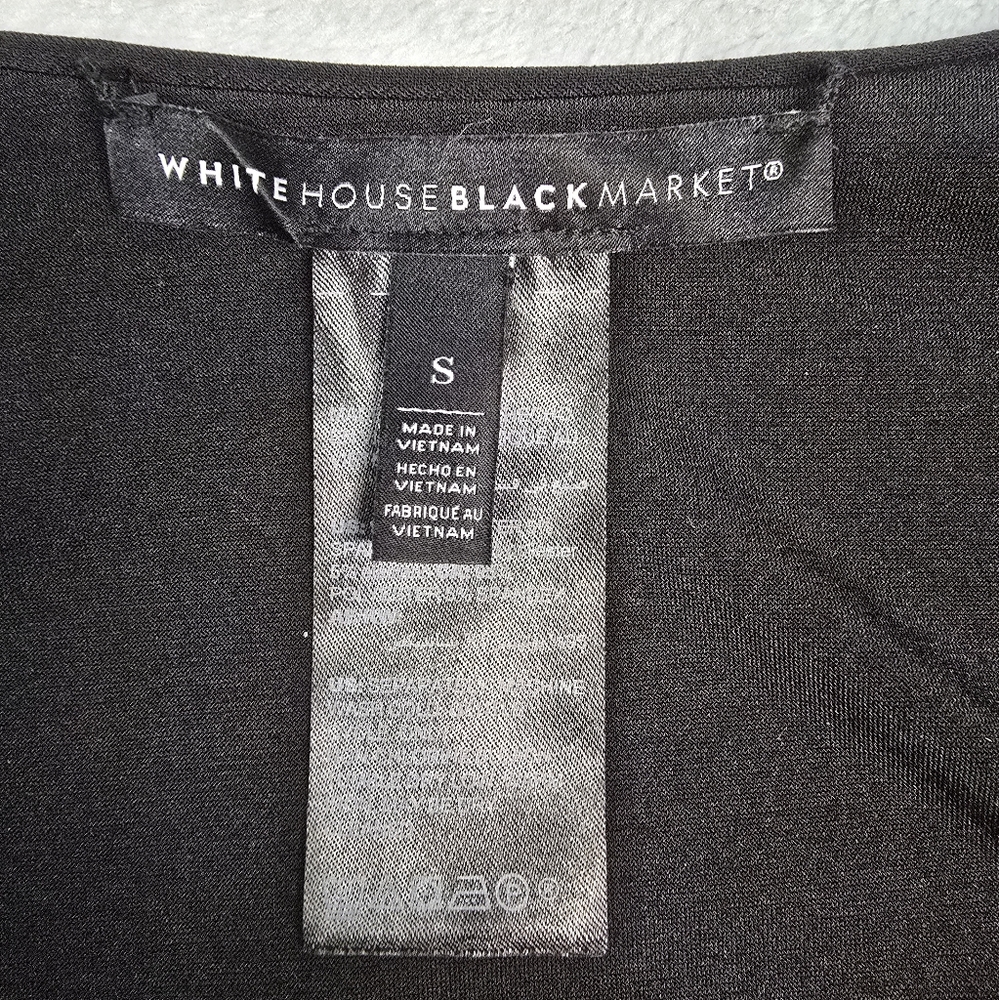 White House Black Market Black White Red Grey Patterned Womens Tank Top Small - Picture 8 of 10
